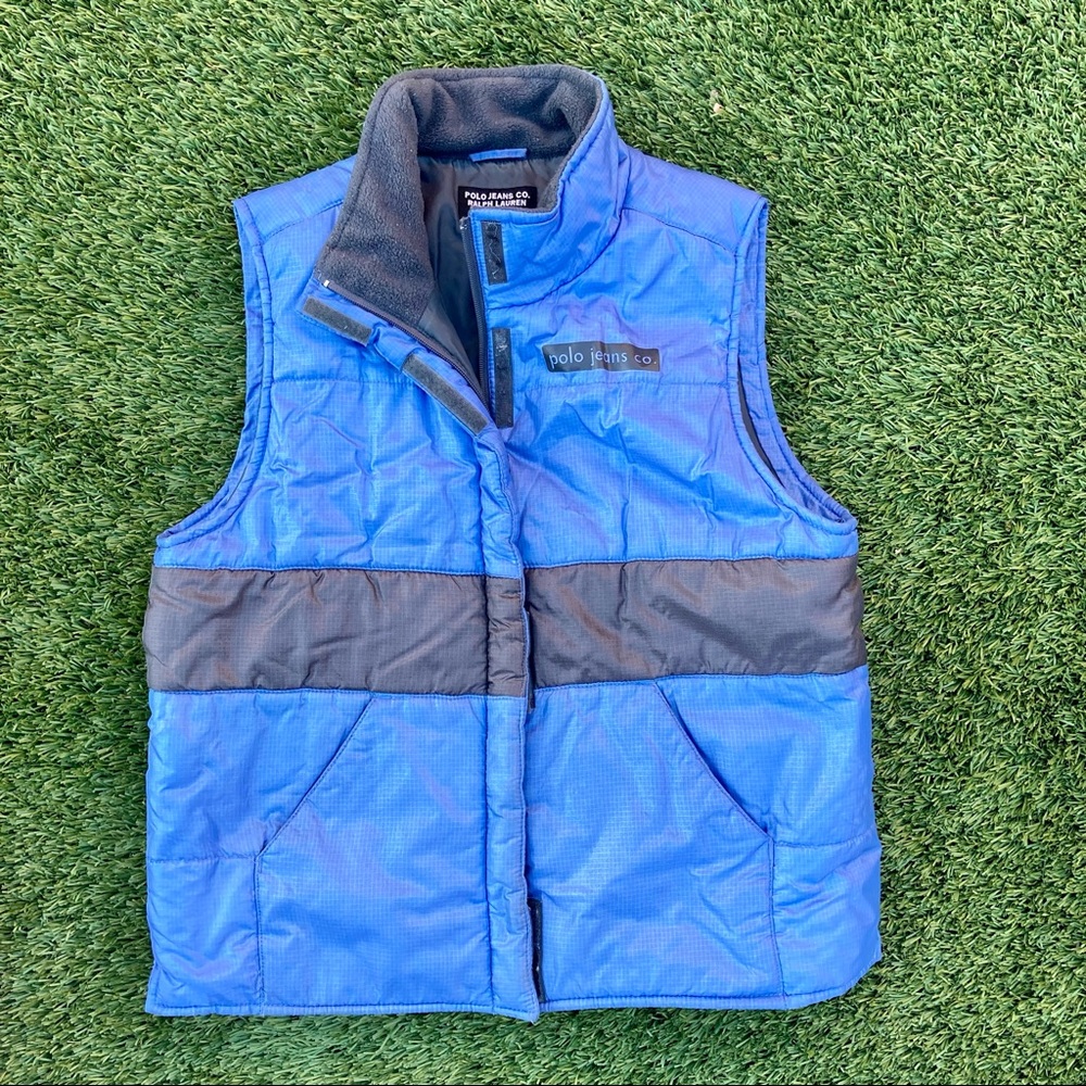 Ralph Lauren Polo Jeans Co. Blue and Grey Puffer Vest